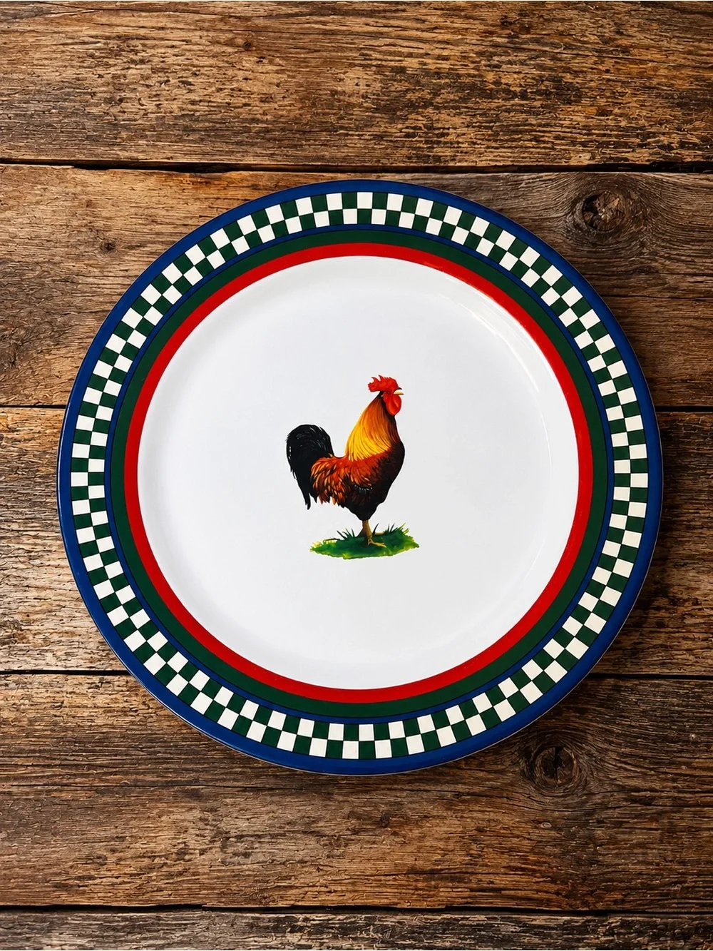 Ella’s Rooster Dinner Plate - Multicolor